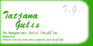 tatjana gulis business card